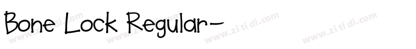 Bone Lock Regular字体转换